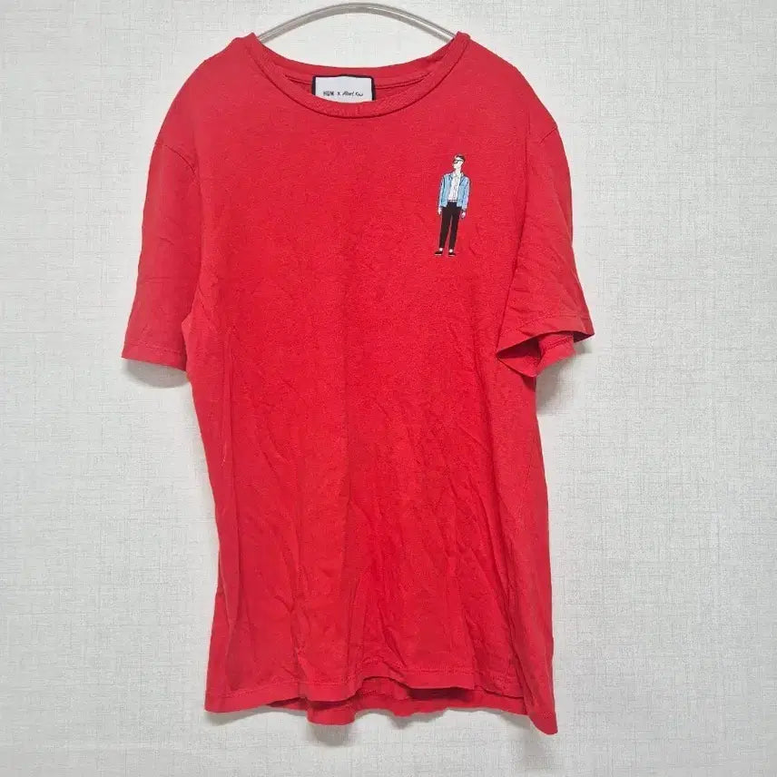 [BUNJANG] Red Character T-Shirt / 캐릭터 반팔티셔츠