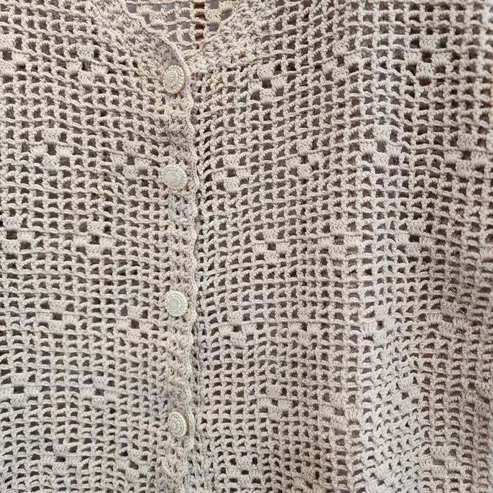 [BUNJANG] Hand-knitted Beige Sweater and Skirt Set / 손뜨게 베이지색 한벌세트