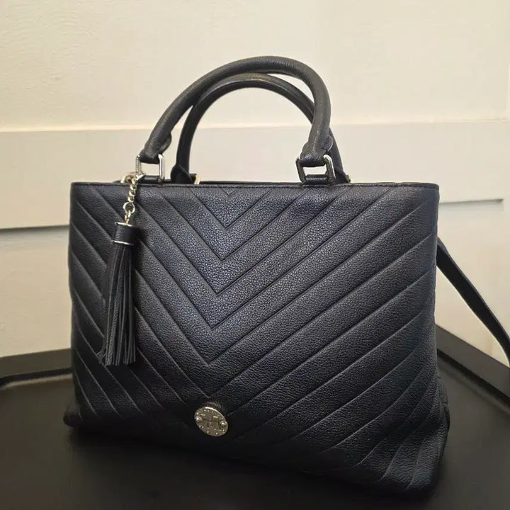 [BUNJANG] MSTORECITY Neo Luce Black Tote Bag / Shoulder Bag / 메트로씨티 네오 루체 블랙 V백 토트겸숄더백
