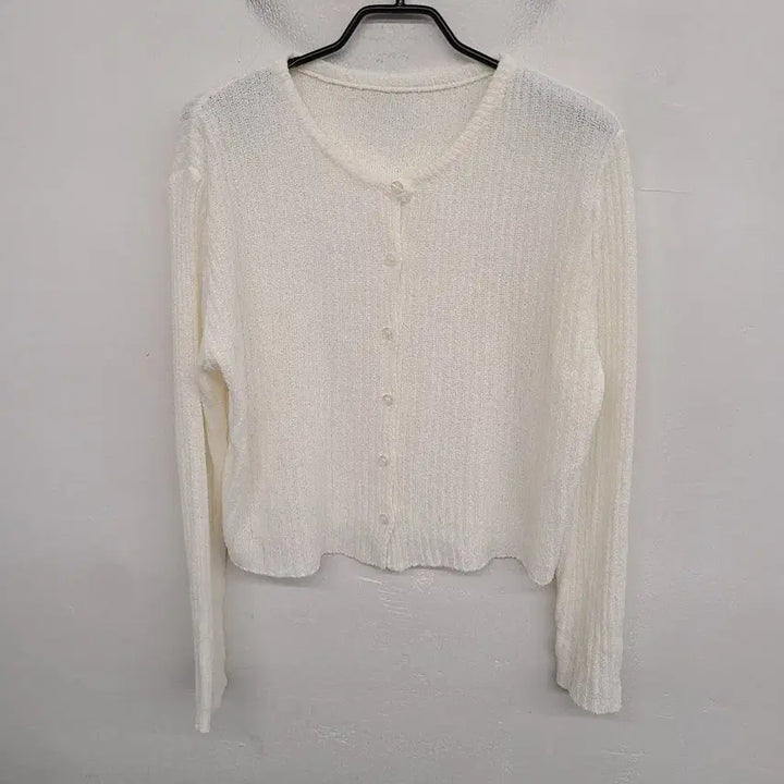 [BUNJANG] Generic Crop Ribbed Knit Cardigan / [여성66~77 size] 크롭 골지 니트 가디건