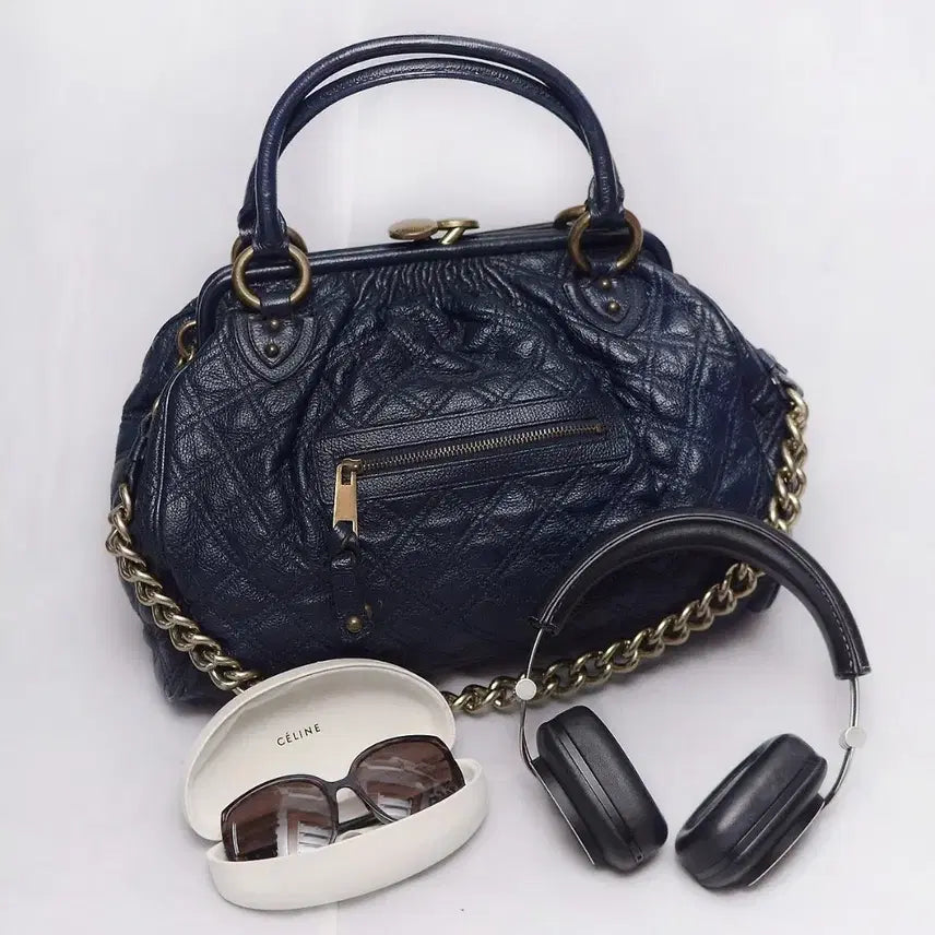 [BUNJANG] Marc Jacobs Stam Bag Quilted Leather Gold Chain Tote/Shoulder Bag / 마크 제이콥스 스탐백 퀼팅 레더 금장체인 토트.숄더백