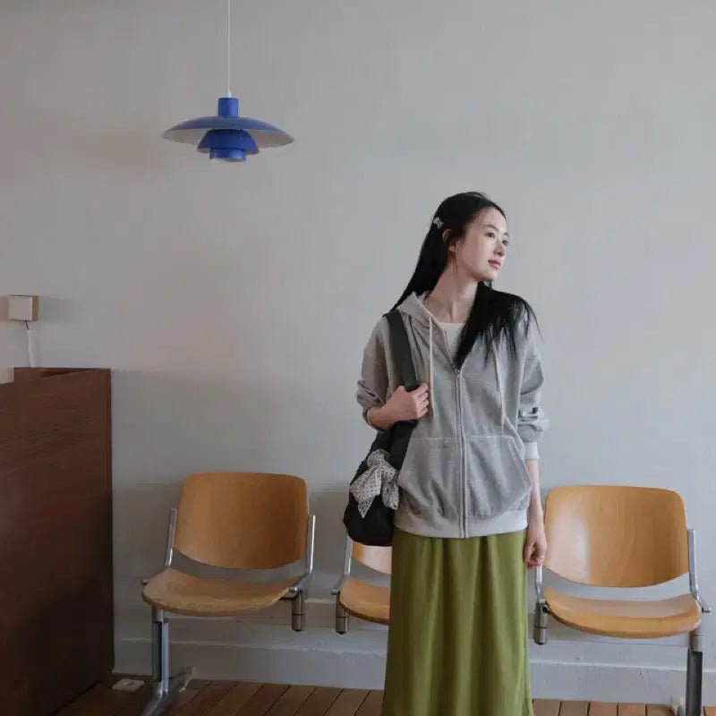 [BUNJANG] The Buttercream Stripe Hooded Zip-up / 더버터크림 스트라이프 후드집업