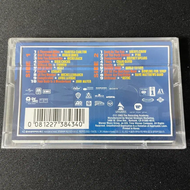 [BUNJANG] Various Artists 2003 Grammy Nominees Sealed Cassette Tape / 그래미 2003 노미니스 미개봉 카세트 테이프