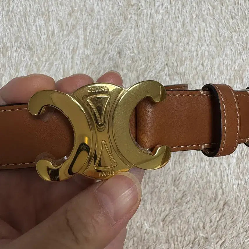 [BUNJANG] Celine Triomphe Logo Buckle Belt / 셀린느 벨트
