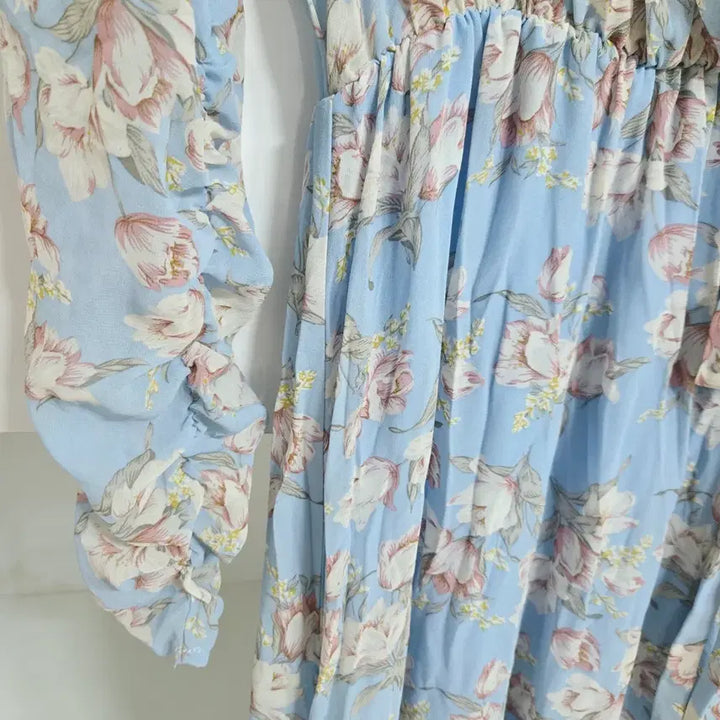 [BUNJANG] Pastel Sky Chiffon Long Dress / 파스텔 하늘 쉬폰 롱원피스(새상품)