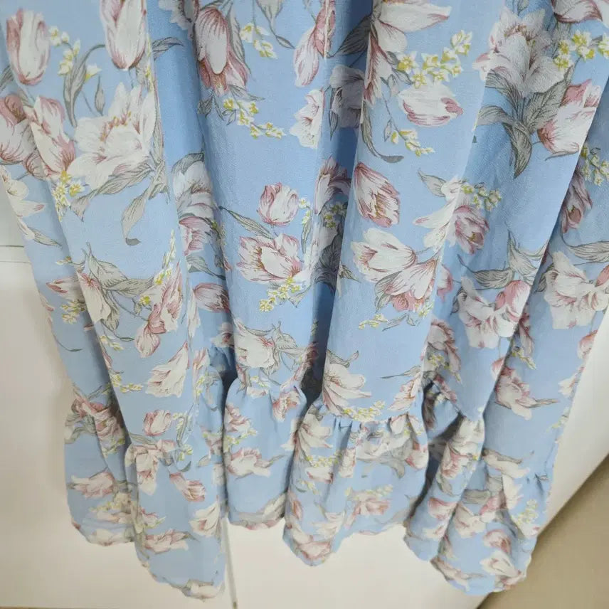 [BUNJANG] Pastel Sky Chiffon Long Dress / 파스텔 하늘 쉬폰 롱원피스(새상품)