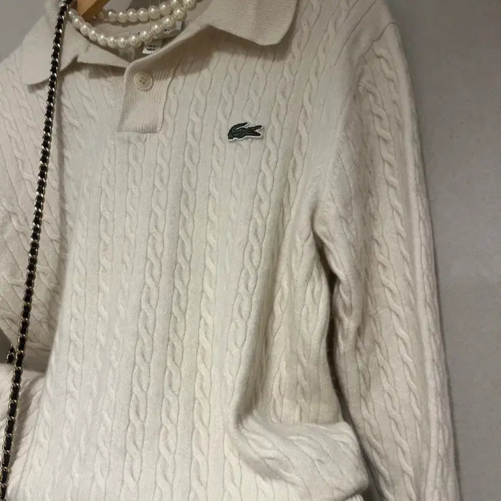[BUNJANG] Lacoste Cable Knit Sweater / 라코스테 케이블 니트(남녀공용)