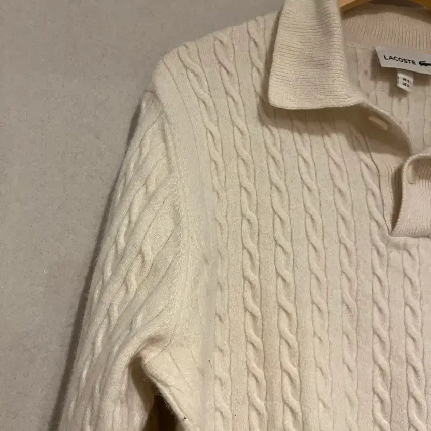 [BUNJANG] Lacoste Cable Knit Sweater / 라코스테 케이블 니트(남녀공용)