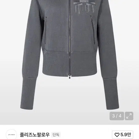 [BUNJANG] Please No Follow Becky Fur Hoodie Jacket Charcoal / 플리즈노팔로우 Becky Fur Hoodie Jacket Charcoal