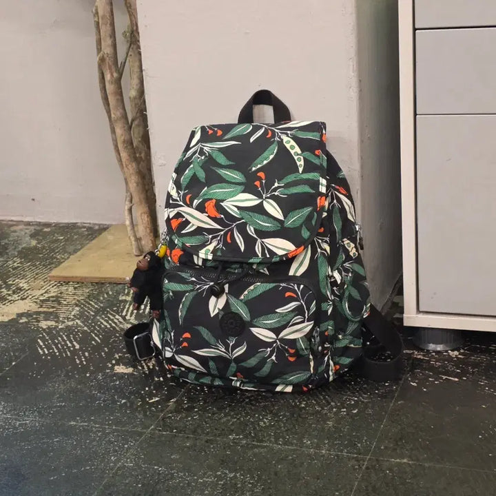 [BUNJANG] Kipling Floral Backpack / 키플링 플로럴 백팩