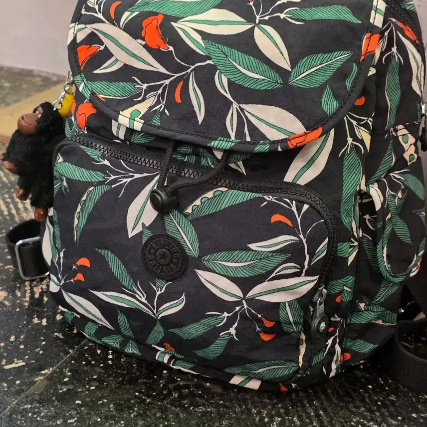 [BUNJANG] Kipling Floral Backpack / 키플링 플로럴 백팩