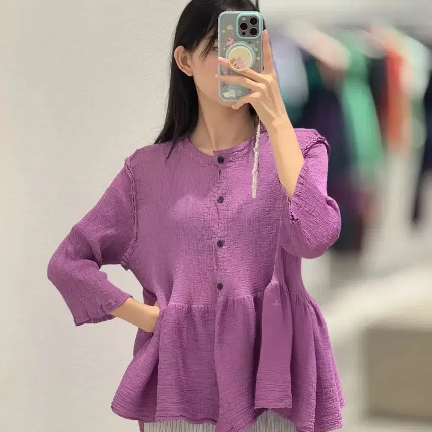 [BUNJANG] Issey Miyake Pleated See-through Cardigan / 이세이미야케 미 시스루 크레페 가디건