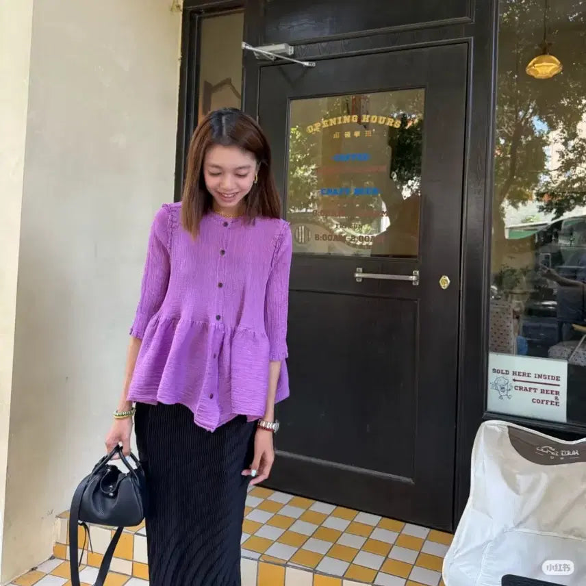 [BUNJANG] Issey Miyake Pleated See-through Cardigan / 이세이미야케 미 시스루 크레페 가디건