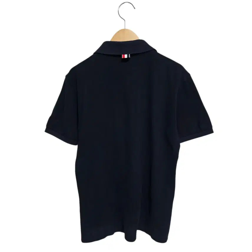 [BUNJANG] Thom Browne Pocket Tricolor Short Sleeve Polo Shirt / 톰브라운 포켓삼선 반팔 카라티셔츠