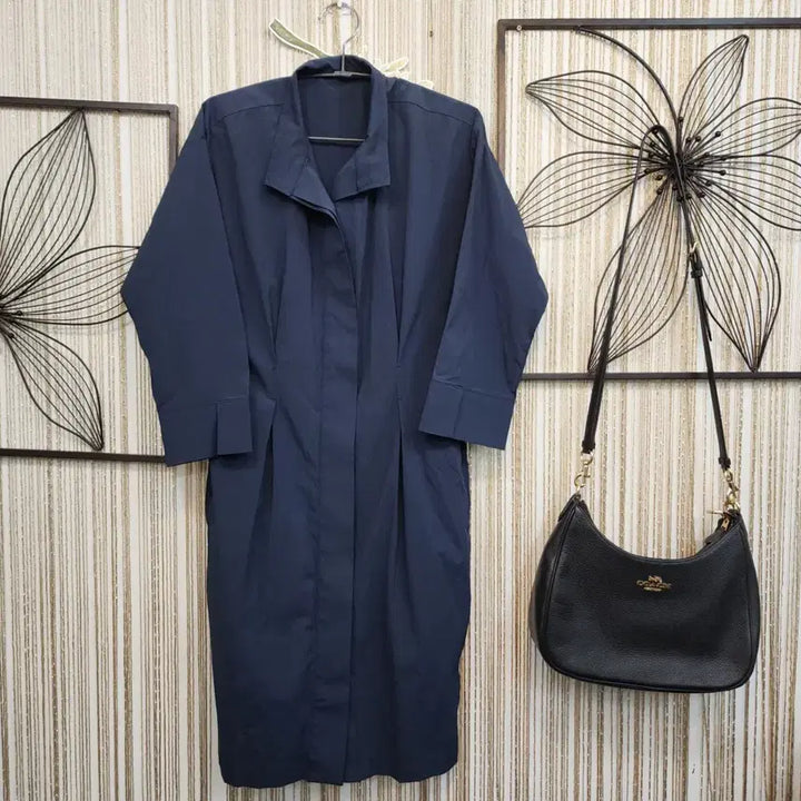 [BUNJANG] Daniel Este Mid-Length Shirt Dress / 다니엘에스떼 셔츠형 롱 원피스/바스락소재  S사이즈