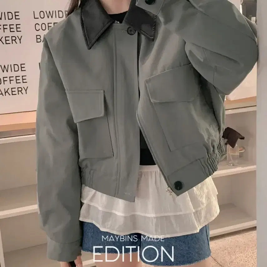 [BUNJANG] Maybeans Nuah Color Block Jumper / 메이빈스 [MADE] 누아 카라 배색 점퍼