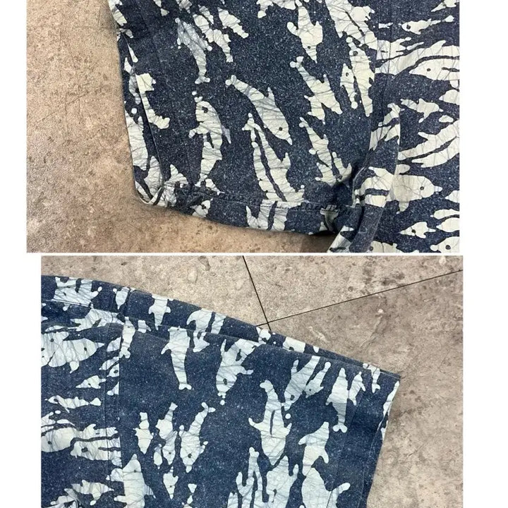 [BUNJANG] Chaps Ralph Lauren Patterned Pocket Short Sleeve Shirt Blue L / 챕스 랄프로렌 포켓 패턴 반팔 셔츠 블루 L 