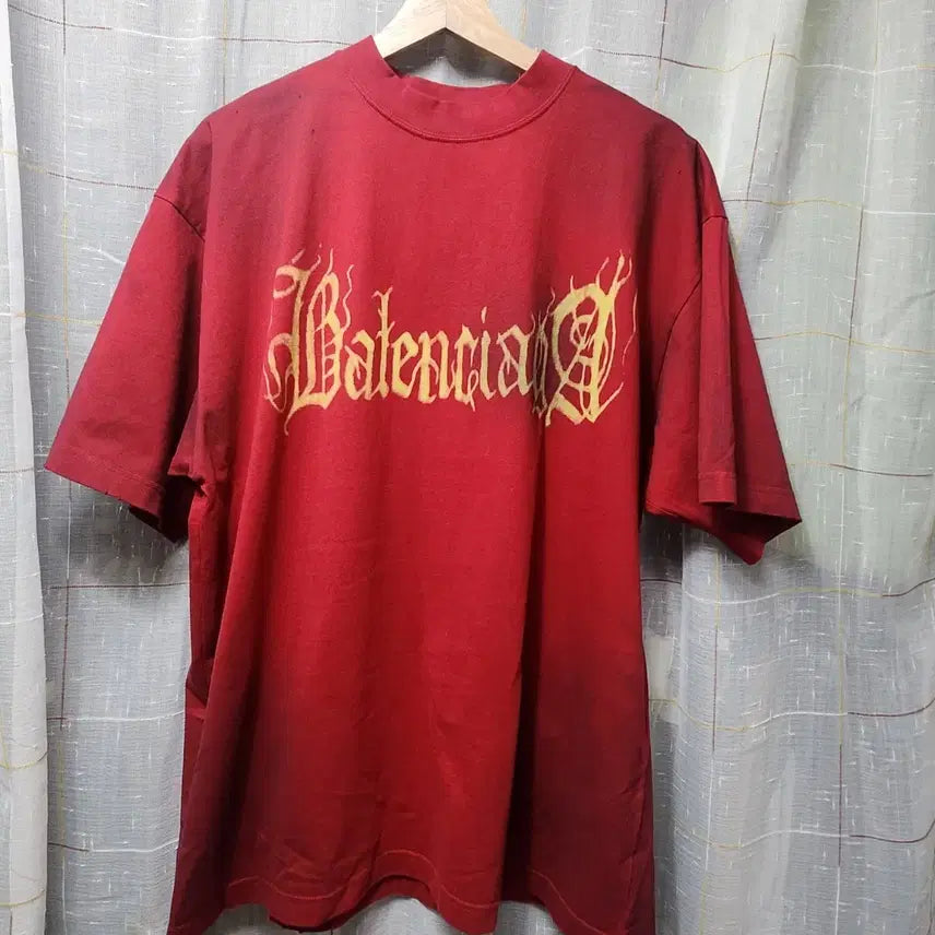 [BUNJANG] Balenciaga Red Logo Vintage T-shirt L / 발렌시아가 레드 로고 빈티지 반팔 티셔츠 L