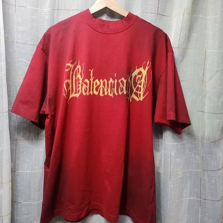 [BUNJANG] Balenciaga Red Logo Vintage T-shirt L / 발렌시아가 레드 로고 빈티지 반팔 티셔츠 L