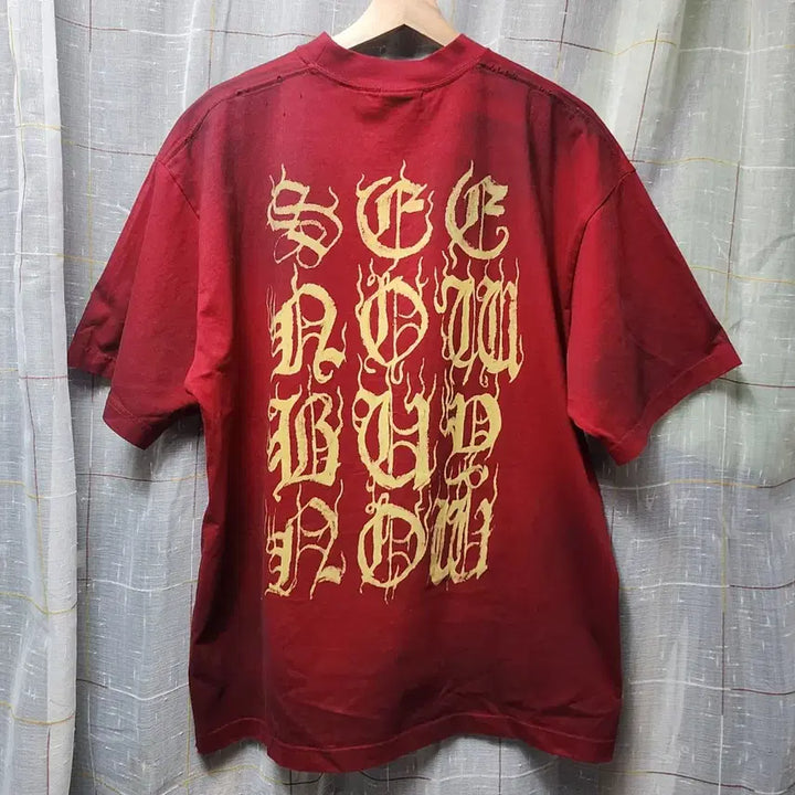 [BUNJANG] Balenciaga Red Logo Vintage T-shirt L / 발렌시아가 레드 로고 빈티지 반팔 티셔츠 L