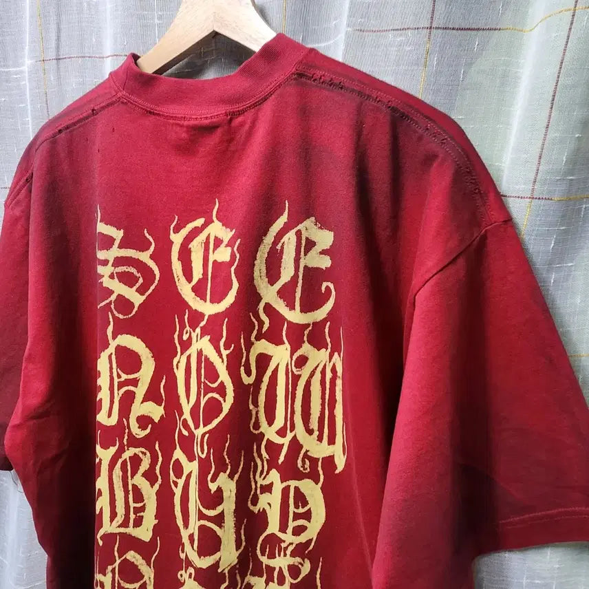 [BUNJANG] Balenciaga Red Logo Vintage T-shirt L / 발렌시아가 레드 로고 빈티지 반팔 티셔츠 L