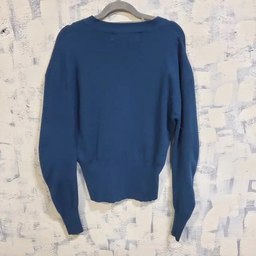 [BUNJANG] NAIN Blue V-Neck Cardigan (Free Size) / NAIN 나인 블루 브이넥 가디건 free