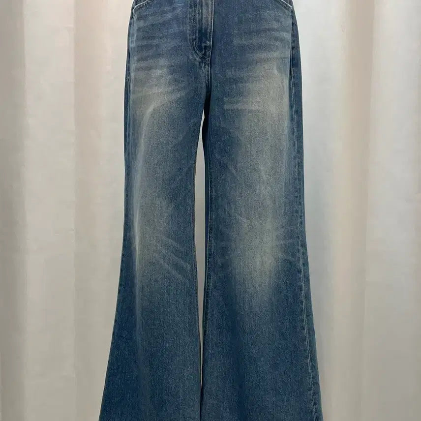 [BUNJANG] TIME Wide Denim Pants Bootcut Light Wash / 네고사절24년타임 TIME 와이드 데님 팬츠 부츠컷 연청 워싱