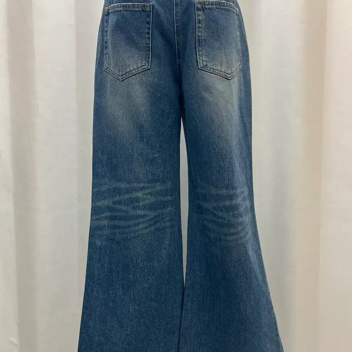 [BUNJANG] TIME Wide Denim Pants Bootcut Light Wash / 네고사절24년타임 TIME 와이드 데님 팬츠 부츠컷 연청 워싱