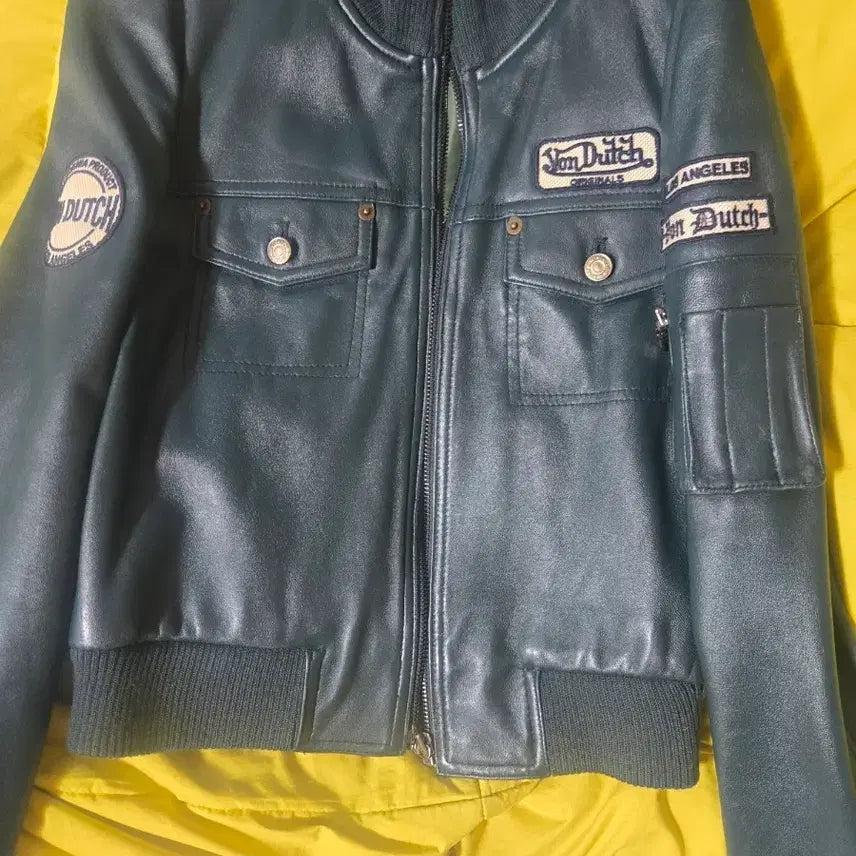 [BUNJANG] Von Dutch Lambskin Leather Jacket / 본더치 램스킨 가죽 자켓
