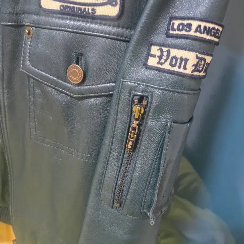 [BUNJANG] Von Dutch Lambskin Leather Jacket / 본더치 램스킨 가죽 자켓