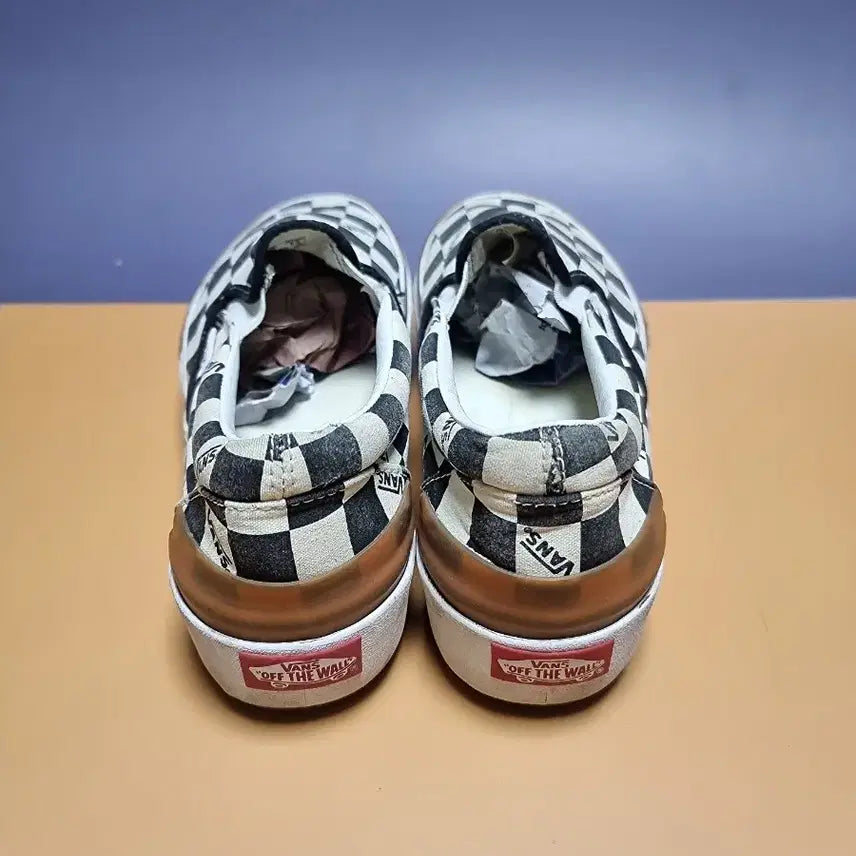 [BUNJANG] Vans Checkerboard Slip-on Black/White Sneakers / 반스 체커보드 250 슬립온 블랙/화이트