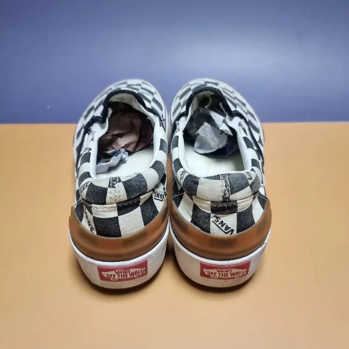 [BUNJANG] Vans Checkerboard Slip-on Black/White Sneakers / 반스 체커보드 250 슬립온 블랙/화이트