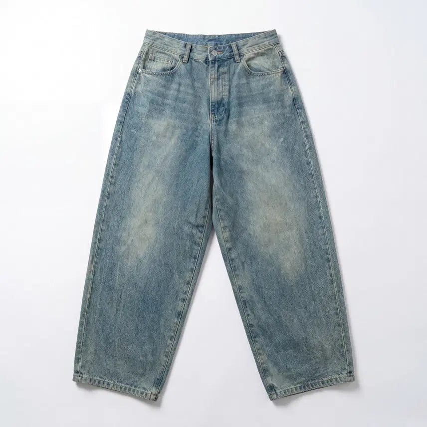 [BUNJANG] Vintage Washed Wide Leg Pants / [당일출고] 벌룬핏 빈티지 워싱 와이드 팬츠