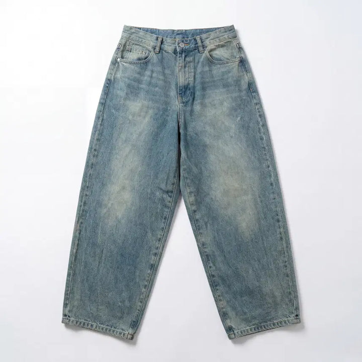 [BUNJANG] Vintage Washed Wide Leg Pants / [당일출고] 벌룬핏 빈티지 워싱 와이드 팬츠