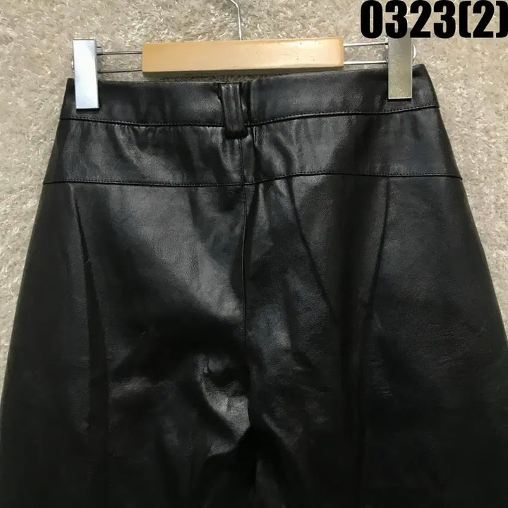 [BUNJANG] Black Leather Baggy Pants L / 블랙 레더 배기 팬츠 L