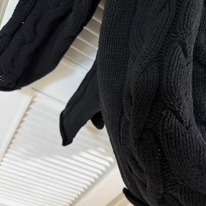 [BUNJANG] ZARA Black Cable Knit Sweater / 자라 블랙 꽈배기 니트