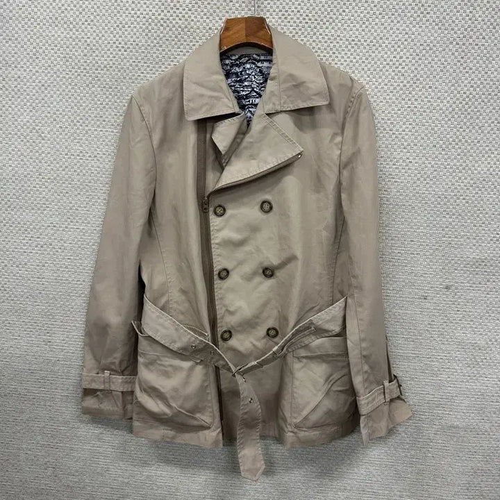 [BUNJANG] PPFM Casual Double-Button Half Trench Coat / 피피에프엠 캐주얼 더블버튼 하프 트렌치 코트 95 A07946