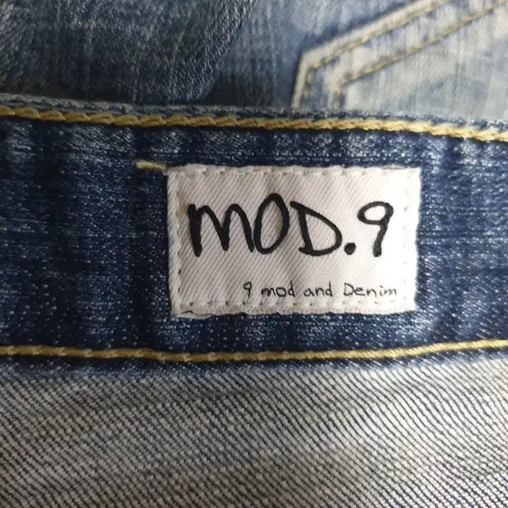 [SOLD OUT] 모드나인 MOD1ss 슬림 스트레이트 빈티지워싱 스판 데님진 (33)