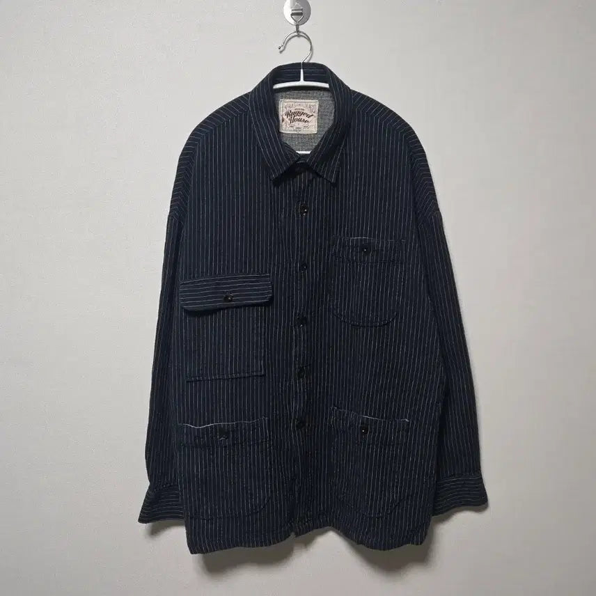 [BUNJANG] Rugged House Striped Shirt Jacket / 러기드하우스 스트라이프 셔츠 자켓 / 남성 셔츠 / 남성 자켓