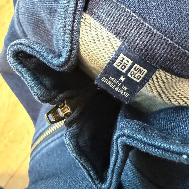 [BUNJANG] Uniqlo Indigo Half Zip Sweatshirt / 유니클로 인디고 하프집업 스웻셔츠 M 새제품