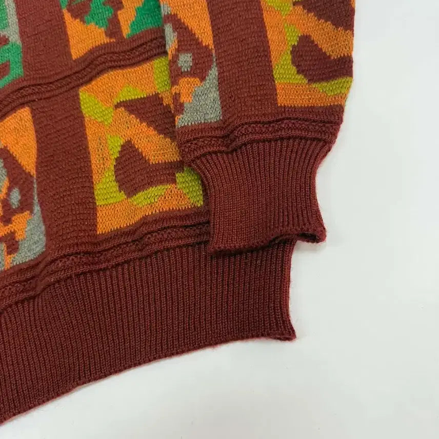 [BUNJANG] Vintage Japanese Jacquard Knit Sweater / [M] Japanese vintage 90s 울 자카드 크루넥 니트 스웨