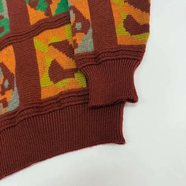 [BUNJANG] Vintage Japanese Jacquard Knit Sweater / [M] Japanese vintage 90s 울 자카드 크루넥 니트 스웨
