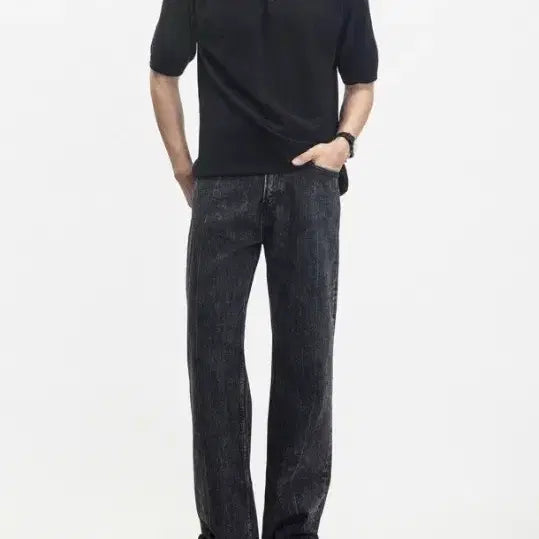 [BUNJANG] Mod9 Mod1w Black Star Dust Black Jeans / 모드나인 mod1w 블랙스타 더스트 32  새상품 흑청 블랙진