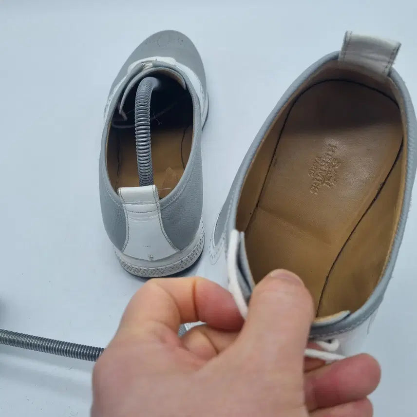 [BUNJANG] Hermes Wingtip Sneakers White/Gray Men&