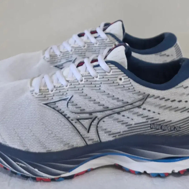 [BUNJANG] Mizuno Wave Rider 26 Carbon Plate Running Shoes / [255] 미즈노w 웨이브라이더26 화이트네이비 카본플레이트ㅡ단종매물