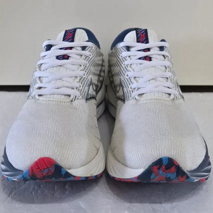 [BUNJANG] Mizuno Wave Rider 26 Carbon Plate Running Shoes / [255] 미즈노w 웨이브라이더26 화이트네이비 카본플레이트ㅡ단종매물
