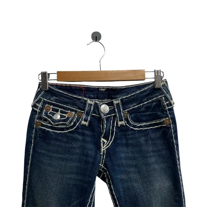 [BUNJANG] True Religion Stitch Denim Pants - Size 24 / 트루릴리젼 스티치 데님 팬츠 -24사이즈