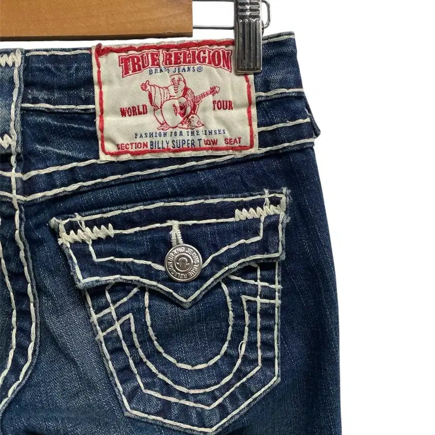 [BUNJANG] True Religion Stitch Denim Pants - Size 24 / 트루릴리젼 스티치 데님 팬츠 -24사이즈
