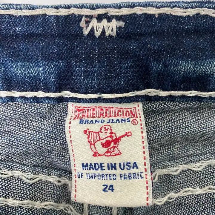 [BUNJANG] True Religion Stitch Denim Pants - Size 24 / 트루릴리젼 스티치 데님 팬츠 -24사이즈