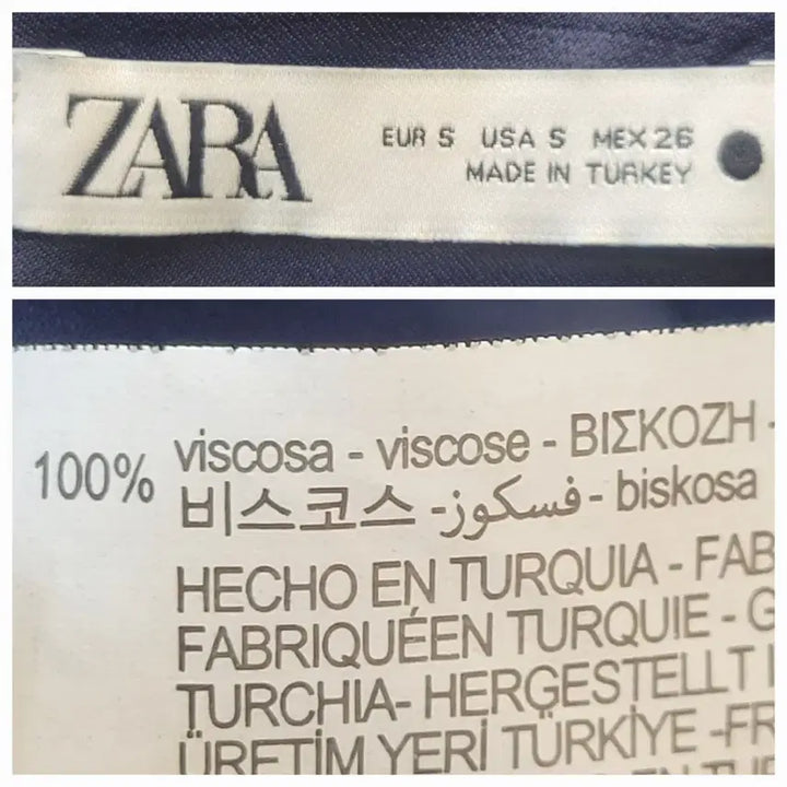 [BUNJANG] ZARA Silky Navy Blouse / 자라 ZARA 실키 네이비 블라우스